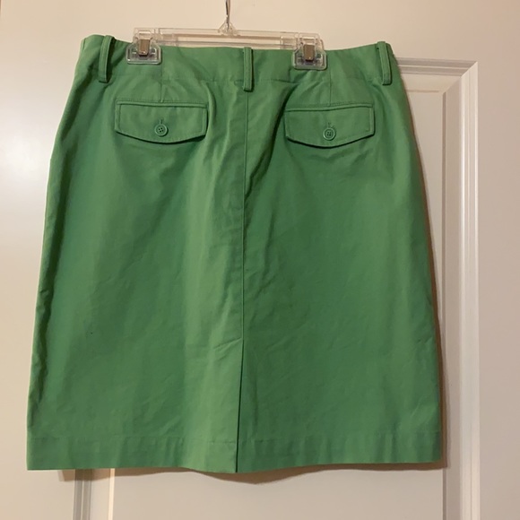 Brooks Brothers Green Twill Skirt Size Large 10 - Picture 2 of 3